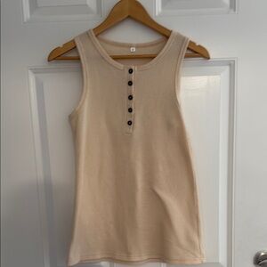 Sleeveless Cream Top